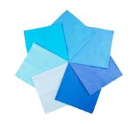 7 Pcs Cotton Fabric Square 25cmx25cm Solid Color Twill Cotton Fabric for DIY Crafts Sewing, Blue