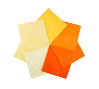 7 Pcs Cotton Fabric Square 25cmx25cm Solid Color Twill Cotton Fabric for DIY Crafts Sewing, Orange