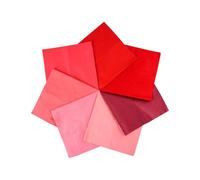 7 Pcs Cotton Fabric Square 25cmx25cm Solid Color Twill Cotton Fabric for DIY Crafts Sewing, Red