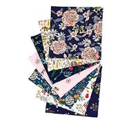 7 pcs Cotton Fabric Squares Bundles 50x50cm Vintage Floral Quilting Patchwork Fabric Fat Quarters Bundles DIY Crafts Sewing Supplies