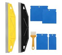 7 Pcs Cutting in Tool & Paint Shield for Precise Edges, Stainless Steel Paint Guard & Paints Scraper, Multi-Angle Edging Tool for Walls, Ceilings, Windows & Skirting Board Paints Protection