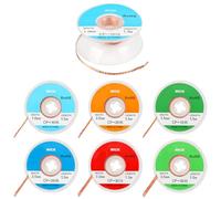 7 PCS Desoldering Wire, Solder Braid Wire Desoldering Wick Desoldering Wick Solder Braid Wire Low Residue No-Clean Solder Tin Remover Tool, 1.0/1.5/2.0/2.5/3.0/3.5 mm