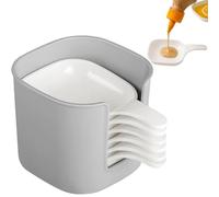 7 Pcs Dipping Sauce Plate &, Holder Set, Dipping Sauce Plate Set, Vinegar &, Soy Sauce Dish Set, Dipping Dish, Including 6 Counts Seasoning Dish with Storage Box for Parties, Picnics