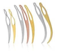 7 Pcs Dreadlock Tool Interlocking Tool, 3 Styles Easyloc Hair Crochet Needle for Dreadlocks, Interlocks & Sisterlocks Maintenance, Tightening Accessory for Braid Hair Making (Rose Silver Gold)