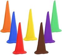 7 pcs Dwarf Hat Xmas Solid Color Elf Cosplay Caps Fairy Tale Costumes Halloween Christmas Birthday Party Props 7 Colors(Red)