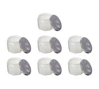 7 Pcs Embossed Glass Candle Jar for DIY Making Tealight Holder | Octagonal Sun Pattern, Smooth Surface, Compact Storage for Cotton Swabs, Modern Styling Suitable for Hotels and Gatherings