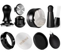 7 PCS Espresso Accessories Kit: 53.3mm Espresso Tamper, Coffee Distributor, Puck Screen, Dosing Funnel and WDT Tool, Espresso Tools Set Fits Sage 54mm Espresso Machines and Portafilters