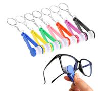 7 PCS Eyeglass Clean Tool, Mini Keychain Sunglasses Cleaning Kit, Portable Mini Microfiber Eyeglass Lens Cleaner, Clear View Lens Cleaner Cleaning Clip