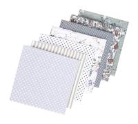 7 Pcs Fabric Bundles 50cm x 50cm Quilting Fabric Bundles Fabric Fat Quarters Bundle Quilting Craft Fabric for DIY Sewing Quilting Cloths Patchwork Sewing Crafting (Grey)