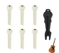 7 Pcs Guitar Parts with 1Pc Bridge Pin Puller Removeracoustic Guitar Bridge for Enhanced Sound and Easy Installation Guitar Pegs for Guitarist Electric Classical