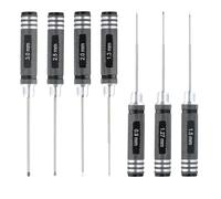 7 Pcs Hex Screw Driver, RC Hex Screwdriver, 0.9mm 1.27mm 1.3mm 1.5mm 2.0mm 2.5mm 3.0mm Hex Screw Driver Set, RC Tools Kit, for RC Models Boat Helicopter