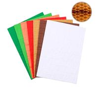 7 Pcs Honeycomb Paper Craft Pads for DIY 3D Craft and Pop-Up Cards, 8.3x5.8inch Honeycomb Tissue Paper Pad for Cardmaking Embellishments Arts Supplies, Mini 2cm Glue Line 30 Layers Assorted Colors