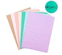 7 Pcs Honeycomb Paper Craft Pads for DIY 3D Craft and Pop-Up Cards, Honeycomb Tissue Paper Pad for Cardmaking Embellishments Crafts Supplies, 30 Layers Mini 2cm Glue Line Assorted Colors(8.3x5.8inch)