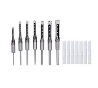7 Pcs HSS Square Drill Bit Set | 1 / 4in 5 / 16in 3 / 8in 2 / 5in 1 / 2in 9 / 16in 5 / 8in Mortising Chisel Bits | for Woodworking/Mortise Machine | Heat Treated & Consistent