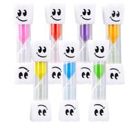 7 PCS Kids Sand Toothbrush Timer, 3 Minute Hourglass for Teeth Brushing, Fun Habit Training Aid for Oral Hygiene, Educational Bathroom Accessory, Durable Design