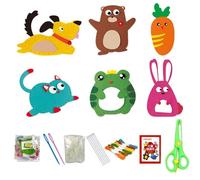 7 Pcs Kids Sewing Kit - Sew Fun Stuffed Animal Dolls DIY Craft Set for Boys & Girls