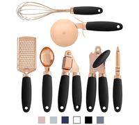 7 Pcs Kitchen Gadget Set Copper Coated Stainless Steel Utensils Pizza Cutter|Cooking Tool Sets