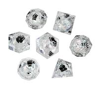 7 PCS Liquid Core Polyhedral DND Dice Set,Resin Sharp Edge RPG Dice with Cat Animal for Dungeons and Dragons Role Playing Games MTG Pathfinder Tabletop Games (D20 D12 D10 D8 D6 D4 D%)