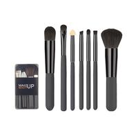 7 PCS Makeup Brushes, Black Blush Highlight Eye Shadow Brush Set, Eyebrow Concealers Make up Blending Brushes, Beauty Blender Premium Synthetic, Gift for Girls & Women