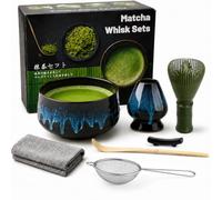 7 Pcs Matcha Set, Matcha Kit for Ceremony, Matcha Tea Set for Making Latte, Japanese Matcha Ceremony Kit, Matcha Whisk Set and Bowl(chawan) with All Accessories, Gift for Matcha Lover