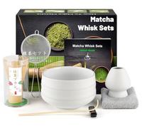7 Pcs Matcha Set, Matcha Kit for Ceremony, Matcha Tea Set for Making Latte, Japanese Matcha Ceremony Kit, Bamboo Matcha Whisk Set and Bowl(chawan) with All Accessories, Gift for Matcha Lover