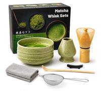 7 Pcs Matcha Set, Matcha Kit for Ceremony, Matcha Tea Set for Making Latte, Japanese Matcha Ceremony Kit, Matcha Whisk Set and Bowl(chawan) with All Accessories, Gift for Matcha Lover