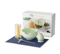 7 Pcs Matcha Whisk Set, Perfect Matcha Kit for Matcha Lovers Includes Ceramic Bowl, Bamboo Whisk, Holder, Scoop, Sifter & Cloth