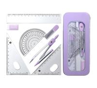 7 PCS Maths Set with Compass Protractor Ruler for Secondary School