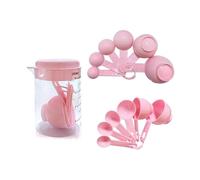 7 Pcs Measuring Spoons Sets, Measuring Cups and Spoons Set, dosing Spoons 2.5 ml, 5 ml, 7.5 ml, 15 ml, 60 ml, 80 ml, dosing Cups 500 ml, Plastic Measuring Cups Tools Sets & Scale (Pink)
