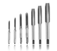 7 pcs Metric Thread Tap Set Holder Wrench M3 M4 M5 M6 M8 M10 M12 Hand Screw Machine Metric Thread Tool for Metal Aluminum Plastic Wood