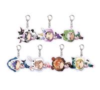 7 Pcs Obeys Me Keychain Game Anime Obeys Me Figure Cosplay Keyring Pendant Obeys Me Cute Acrylic Chain Decor