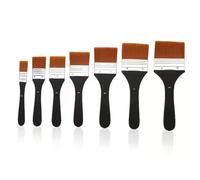 7 Pcs Paint Brush, Paint Brush Set, Paint Brushes, Paint Brushes Decorating, Wood Handle, Premium Wall Brush Set, House Paintbrushes, Wood Stain Brushes for Painting Walls and Fence Staining (7 Sizes)