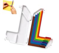 7 Pcs Paper Crafting Alignment Guides with Storage Case,Color Coded Size Tabs,Margin Precision Layering Matting Spacers,1/16 to 1/2 Inch Increments for Card Making Scrapbooking DIY Projects