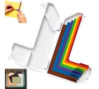 7 Pcs Paper Crafting Alignment Guides with Storage Case,Color Coded Size Tabs,Margin Precision Layering Matting Spacers,1/16 to 1/2 Inch Increments for Card Making Scrapbooking DIY Projects