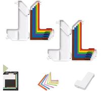 7 Pcs Paper Crafting Alignment Guides with Storage Case,Color-Coded Tools with Size Tabs,Margin Precision Layering Matting Spacers,1/16 to 1/2 Inch Increments,for Card Making Scrapbooking DIY (2 pcs)