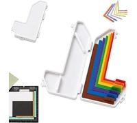 7 Pcs Paper Crafting Alignment Guides with Storage Case,Color-Coded Tools with Size Tabs,Margin Precision Layering Matting Spacers,1/16 to 1/2 Inch Increments,for Card Making Scrapbooking DIY (1 pcs)