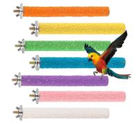 7 Pcs Parrot Perch, Bird Perches for Cage Wooden Bird Toys Budgie Perch Paw Grinding Stick Stand for Cockatiels Lovebirds Parakeet (20cm)