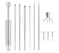 7 Pcs Piercing Ball Grabber and Opener Kit,16G 18G Compatible Stainless Steel Piercing Needles,Piercings Taper,Flat Back Earring Applicator Tool,Piercings Tools to Change Jewellery for Ears Nose Lip