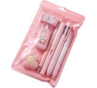 7 Pcs Pink Cute Stationery Set Kawaii School Supplies Office Supplies Including Ballpoint Pens Pencil Eraser Stationery Kit