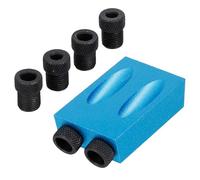 7 pcs Pocket Hole Jig 15 Degree Drill Joinery Kit 6 8 10mm Drive Adapter Woodworking Angle Drilling Holes Woodwork Guides Joint Tool Carpentry Locator