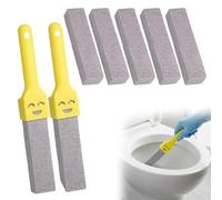 7 Pcs Pumice Stone for Toilet, Toilet Cleaning Stones with Handles, Replaceable Pumice Sticks for Toilet Bowl Limescale Remover, Bathroom Cleaning Supplies for Stains Removal in Toilet Pool Kitchen