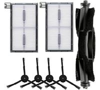 7 Pcs Replacement Parts Set: Main Roller Brush, 4 Side Brushes, 2 Filters for Eufy X8 Pro, X8 Pro SES Vacuum Cleaner Spare Parts Accessories