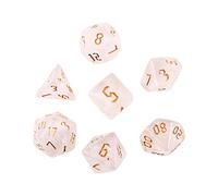 7 Pcs Resin Polyhedral Dices, DND Resin Sharp Edge Die D&D Dice Set, Entertainment Desktop Game Resin Playing(gold)