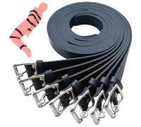 7 Pcs Restraint Bondage Straps, Extended PU Leather BDSM Strap Set Body Combination Bondage Gear Kit, BDSM Restraint Bundle SM Sex Toys for Women Men Couples Bedroom Extreme Love (Black)