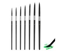 7 Pcs Round Paint Brushes, Round Pointed Tip Paint Brushes Set Nylon for Oil Watercolor Gouache Painting Artist and Beginners, Versatile Professionals Detail Pens with Ergonomic Handles