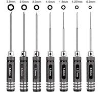 7 PCS Screwdriver Sets (0.9 mm 1.27 mm 1.3 mm 1.5 mm 2.0 mm 2.5 mm 3.0 mm) Hexagon Screwdriver Tool kit Set for RC Models, Robotics, Workbench Work, Precision Mechanics