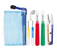 7 Pcs Seam Ripper Set Seam Ripper Set Contains Big and Small Seam Rippers, Scissors, Measuring Tape, Storage Bag, The Sharp Stitch Ripper is Suitable for All Kinds of Sewing Jobs,Crafting, DIY