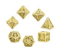 7 Pcs/Set Polyhedron-Dice-Funny Table Game Dice-Hollow Metal Dice-Set-Poker Game Dices Board Acessories
