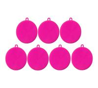 7 PCS Silicone Dish Scrubber, Kitchen Sponges, Silicone Sponge,Dish Brush, Dish sponges, Silicone Sponge Dish Sponges, Kitchen Sponge Double Sided Cleaning Sponges (pink)