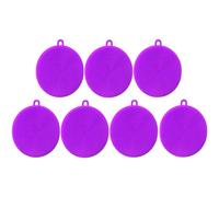 7 PCS Silicone Dish Scrubber, Kitchen Sponges, Silicone Sponge,Dish Brush, Dish sponges, Silicone Sponge Dish Sponges, Kitchen Sponge Double Sided Cleaning Sponges (purple)